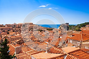 Red rile roofs of Dubrovnik