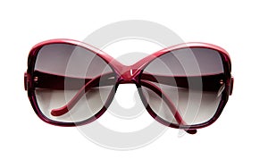 Red rimmed vintage sunglasses