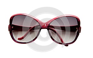 Red rimmed vintage sunglasses photo