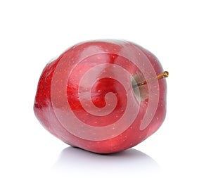 Red ripe apple on white