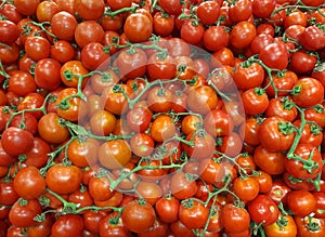 Red ripe cherry tomatoes