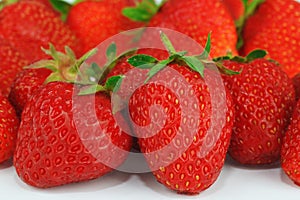 Red ripe fresh juicy strawberry