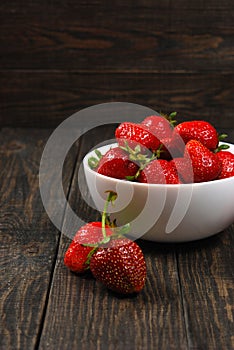 Red ripe strawberries
