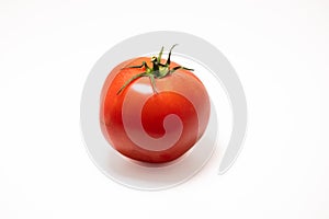 red ripe tomato isolated