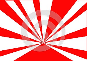 Red Rising Sun Burst Background - Japan Flag Abstract PNG Raster Design