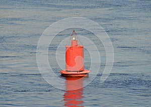 Buoy on river