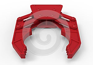 Red robotic claw