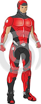 Red robotik superhero