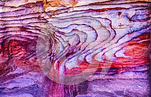 Red Rock Abstract Near Royal Tombs Petra Jordan photo