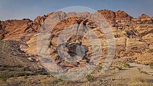 Red Rock Canyon, detail of red rocks, Las Vegas, Nevada.