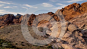 Red Rock Canyon, detail of red rocks, Las Vegas, Nevada.