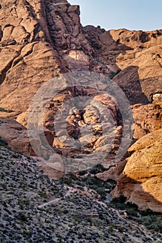 Red Rock Canyon, detail of red rocks, Las Vegas, Nevada.