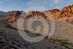 Red Rock Canyon, detail of red rocks, Las Vegas, Nevada.