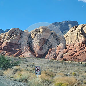 Red rock canyon  mountain scenery outdoors