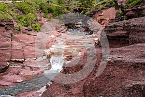 Red Rock Canyon in Waterton Lakes National Park Canada photo