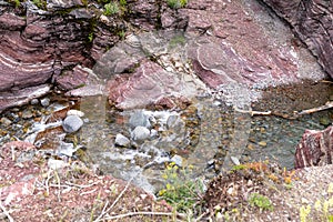 Red Rock Canyon in Waterton Lakes National Park Canada photo