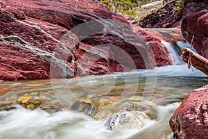 Red Rock creek in motion, Waterton, Alberta