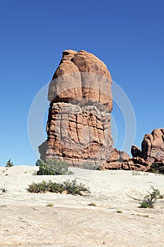 A red Rock formation