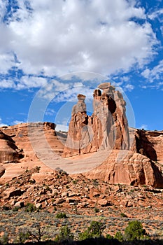 Red Rock formation in Arches National Park