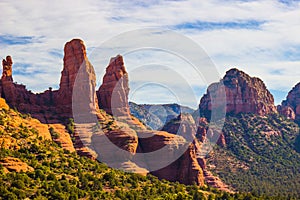 Red Rock Formations In Arizona Desert