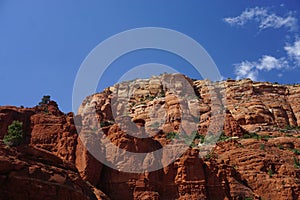 Red rock formations in the Coconino National Forest.