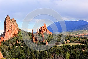 Red Rock formations at Garden of the Gods