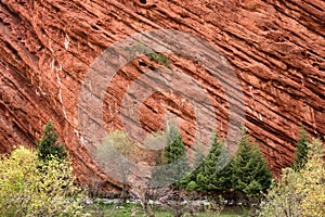 Red rock formations in Kyrgyzstan