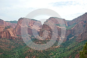 Red Rock Landscape in Colob Canyon, Zion National Park, Utah