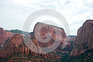 Red Rock Landscape in Colob Canyon, Zion National Park, Utah