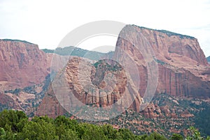 Red Rock Landscape in Colob Canyon, Zion National Park, Utah