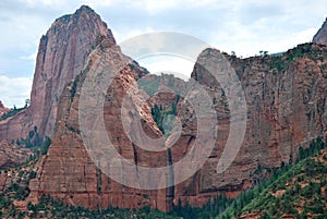 Red Rock Landscape in Colob Canyon, Zion National Park, Utah