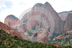 Red Rock Landscape in Colob Canyon in Zion National Park, Utah