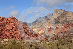 Red Rock Landscape in the Desert of Nevada, USA