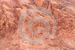 Red rock in mountain area