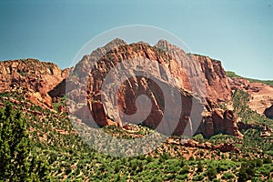 Red Rock Mountain Landscape at Colob Canyon in Zion National Park, Utah