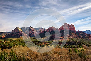 Red rock mountains surrounding Sedona