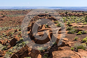 Red Rock Outcropping in Wupatki National Monument