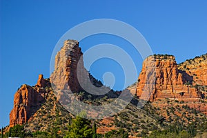 Red Rock Outcroppings in Arizona High Desert