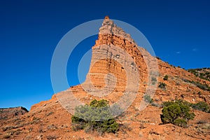 Red rock peak in caprock canyon photo