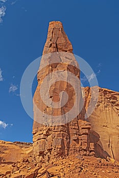 Red Rock Pinnacle in the Desert