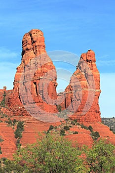 Red Rock Pinnacles against the Sky near Sedona