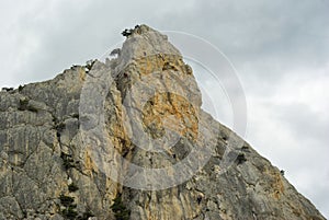 Red rock - place for rock-climbers gathering