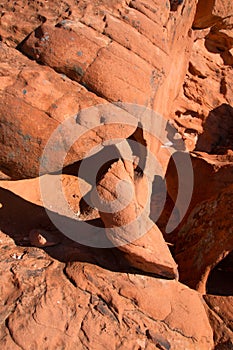 Red rock sandstone in the lake mead national recreation area, Ne