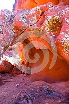 Red rock sandstone in the lake mead national recreation area, Ne