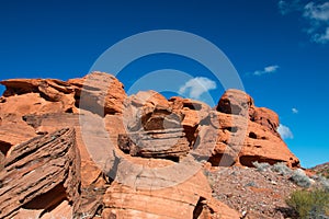 Red rock sandstone in the lake mead national recreation area, Ne