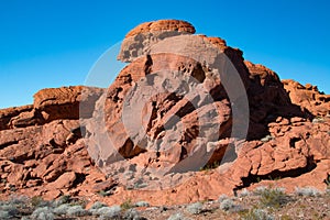 Red rock sandstone in the lake mead national recreation area, Ne