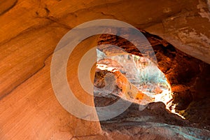 Red rock sandstone in the lake mead national recreation area, Ne