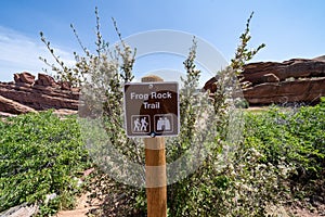 The Red Rocks amphitheater trading post and frog rock trail in Morrison Colorado