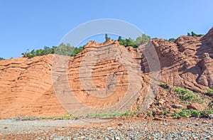 Red rocks of the Blomidon cliffs