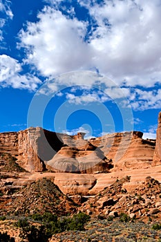 Red Rocks and blue sky in Arches National Park